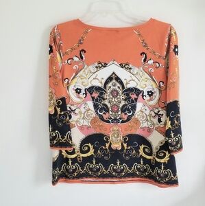 Talbots classic print cotton top